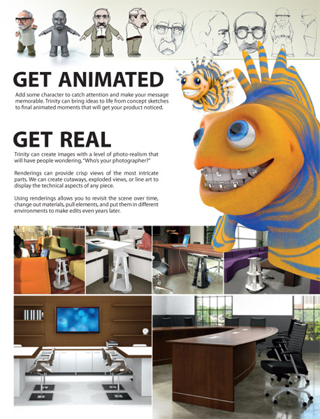 Creative Advertising Agency Animation page with character from dental braces commercial.