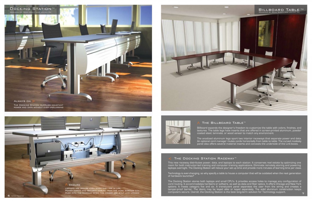 Furniture Photography of flip-down desking for laptop stowage