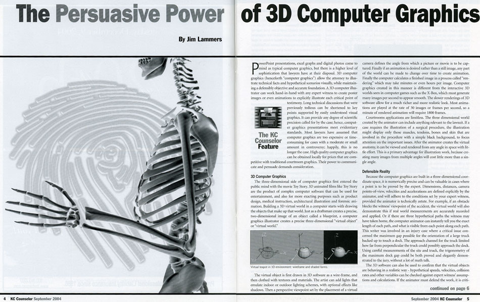The Persuasive Power of 3D Computer Graphics article from KC Counselor