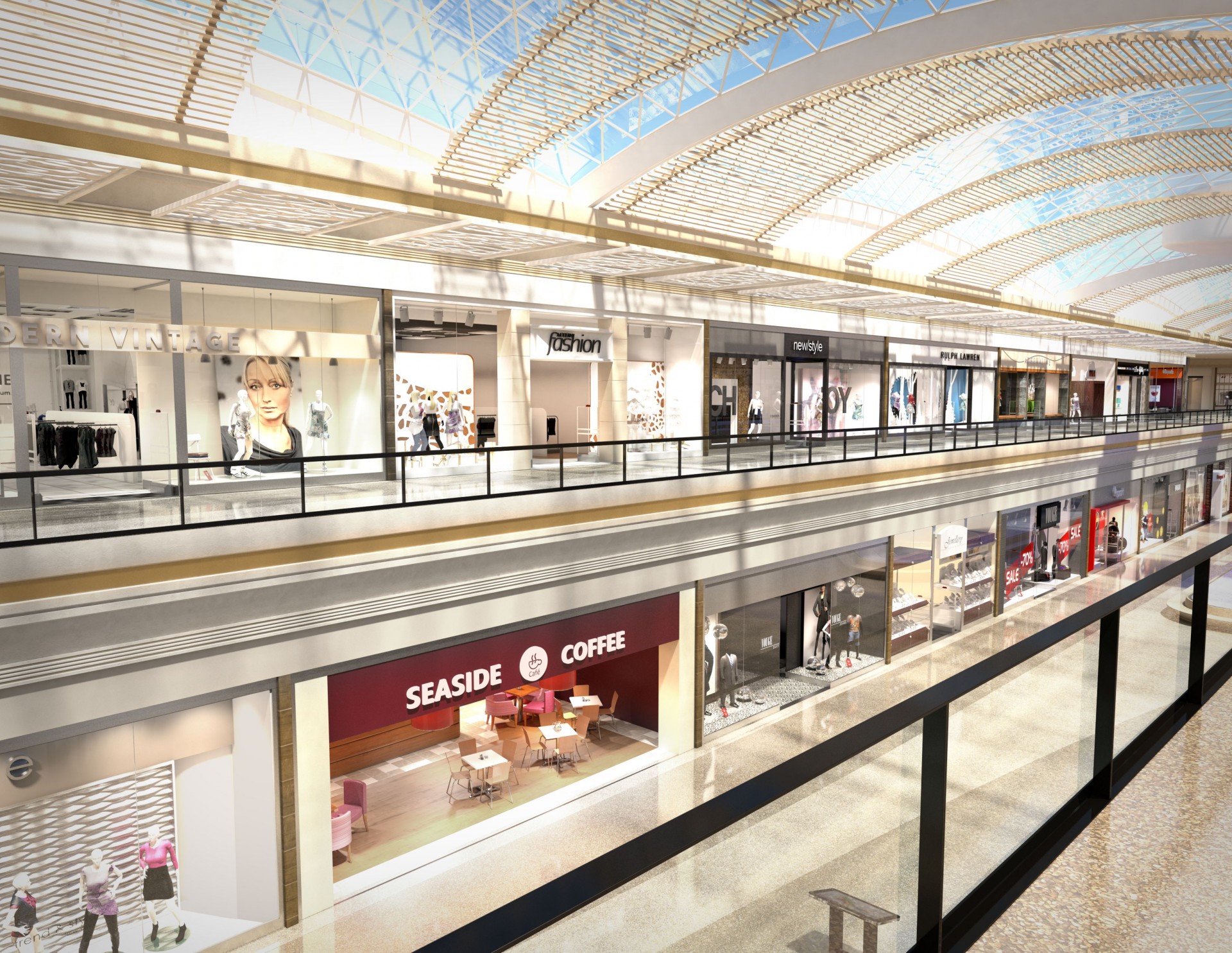 Shopping Mall Interior Animated Tour- Mall Renderings