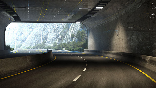 Car commercial - tunnel environment