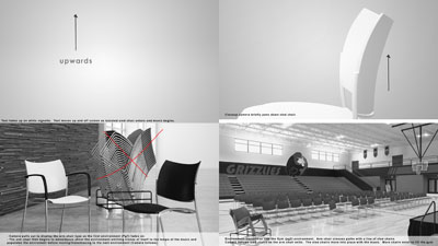 Storyboard frames for creating the furniture marketing video for Upwards.