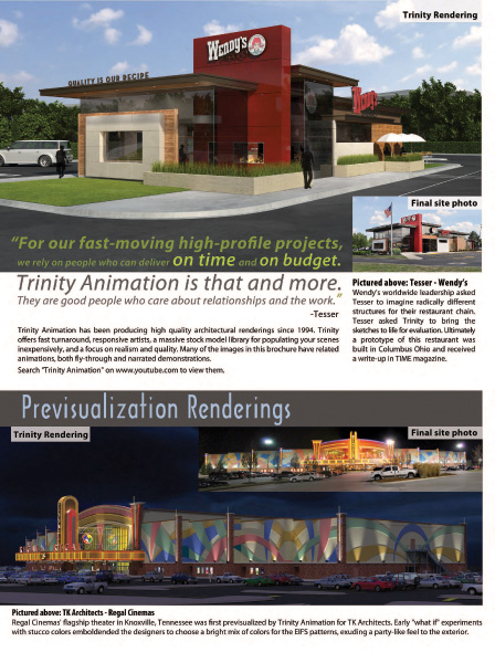 Page 3 of Trinity Animation Architectural Visualization Brochure