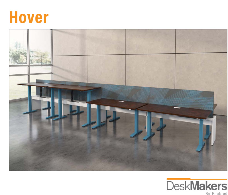 Brochure cover page for Hover, a contract furniture rendering created by Trinity Animation