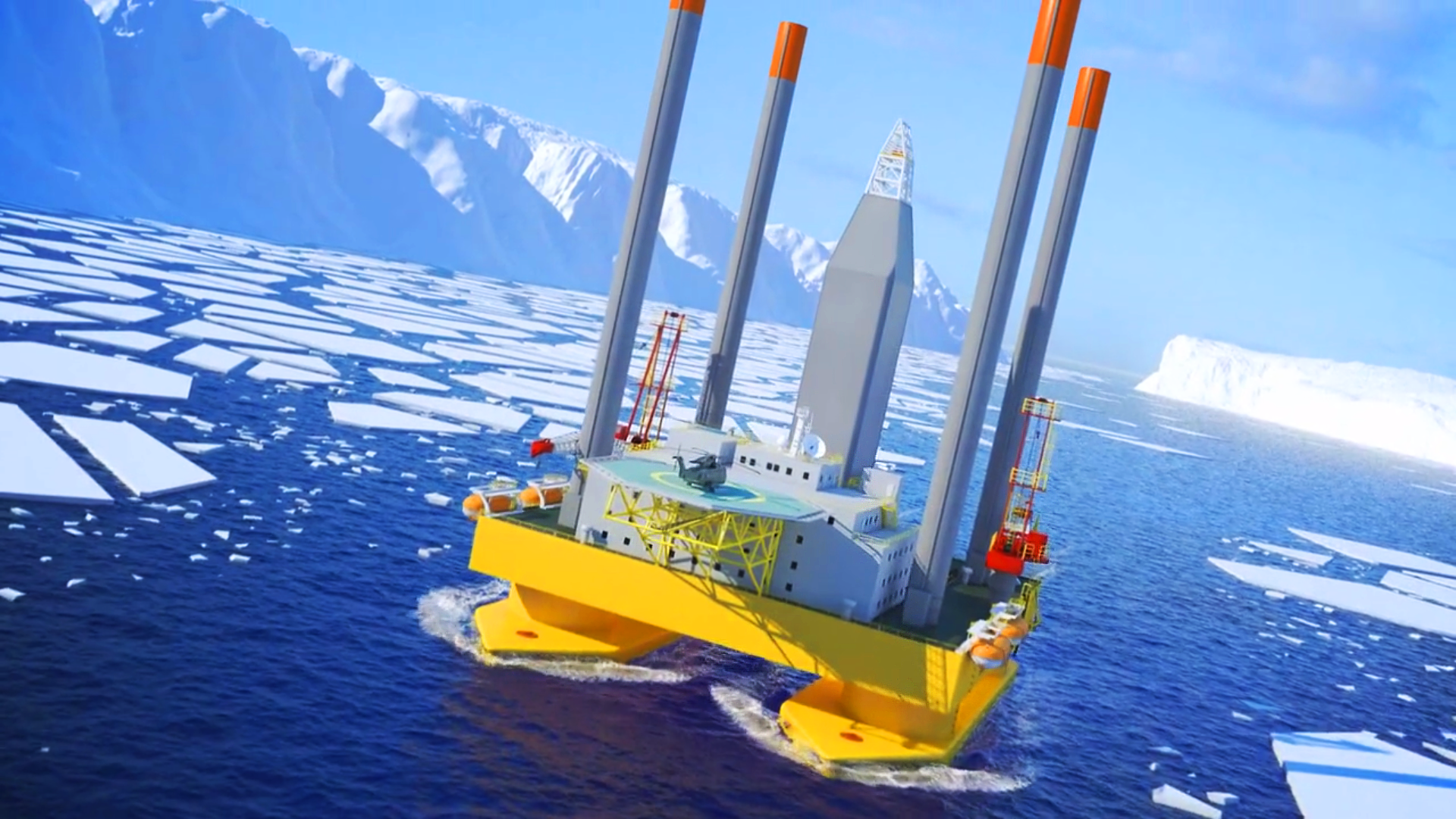 Zentech Arctic Oil Rig Animation- Offshore Technology