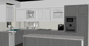 Kitchen 3D scene made by Trinity Animation