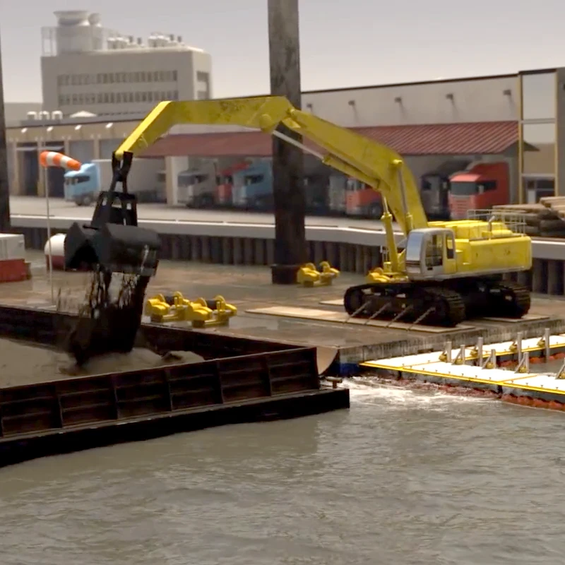 Riverbed Dredging Process Animation